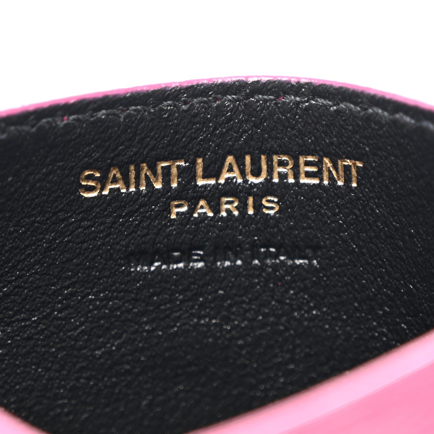Grain De Poudre Matelasse Chevron Monogram Credit Card Case Fresh Fuxia