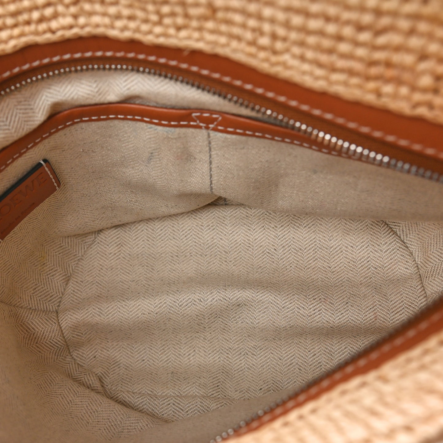 Calfskin Raffia Paulas Ibiza Pochette Bag Natural Tan