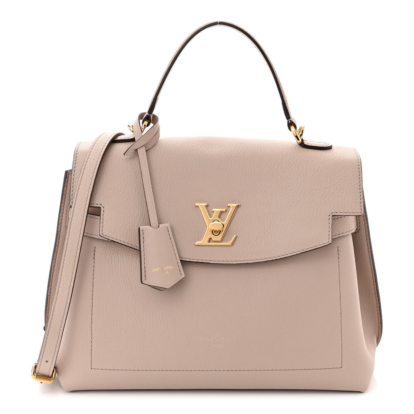 Soft Calfskin Lockme Ever MM Greige