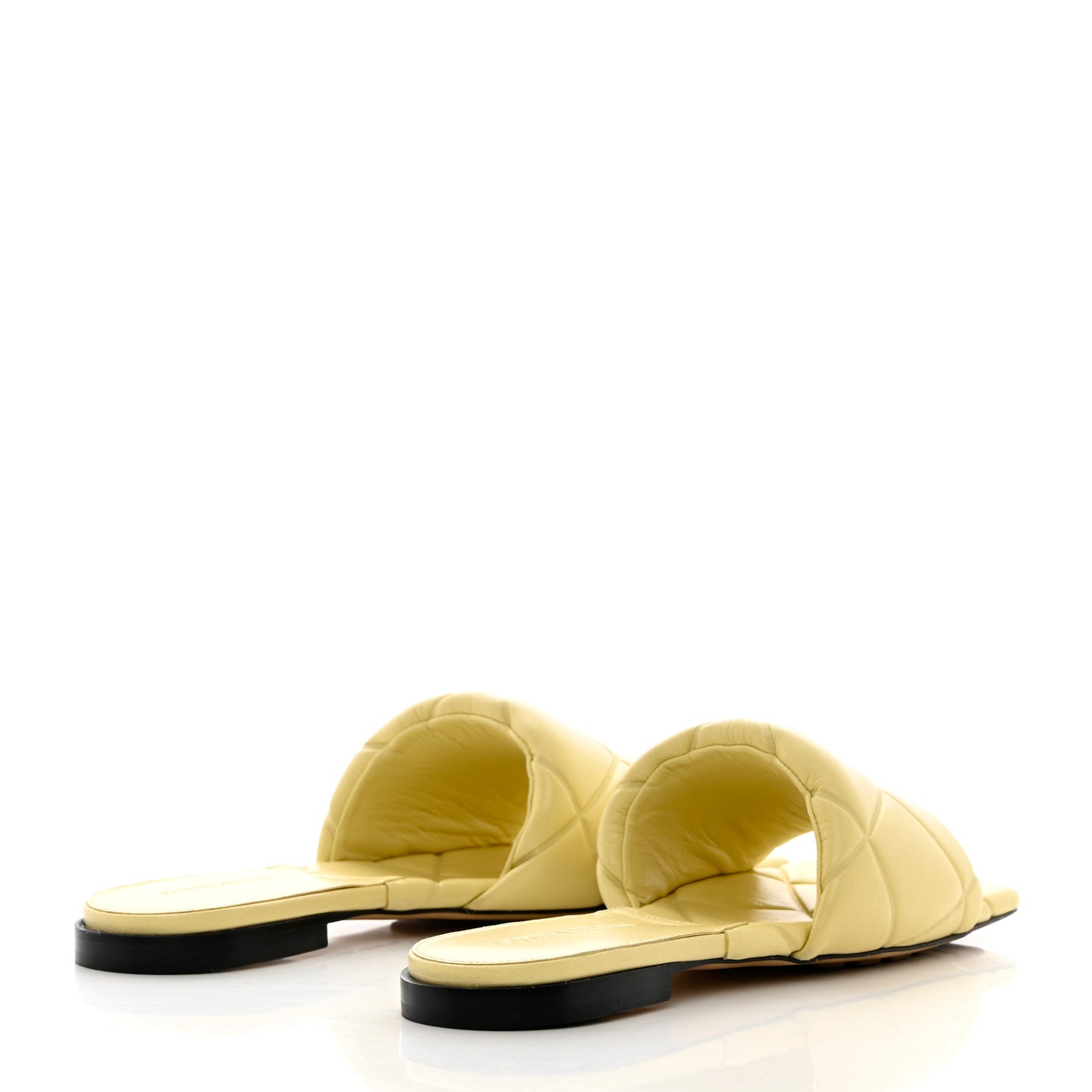 Nappa Quilted Rubber Lido Flat Sandals 39 Moon Beam