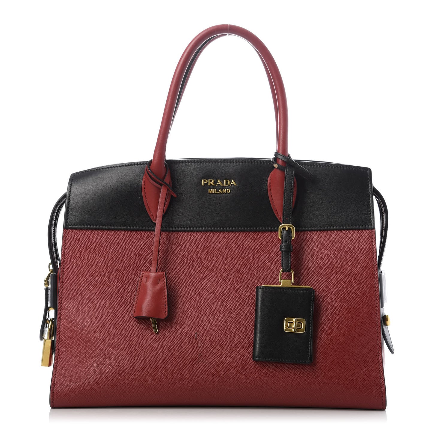 Saffiano City Calf Medium Esplanade Tote Fuoco Black