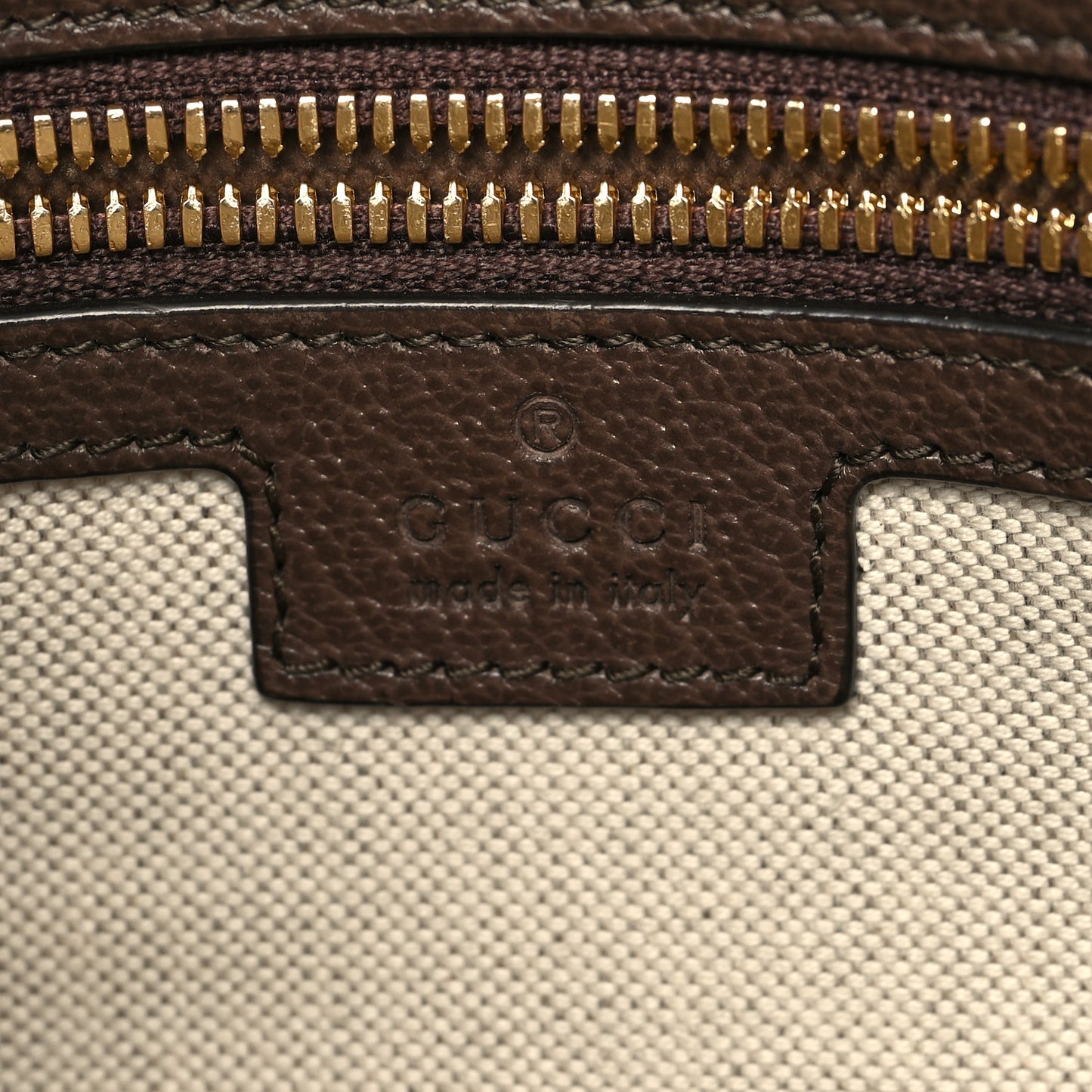 Monogram Jumbo GG Textured Dollar Calfskin Web Wristlet Messenger Bag Camel Ebony New Acero