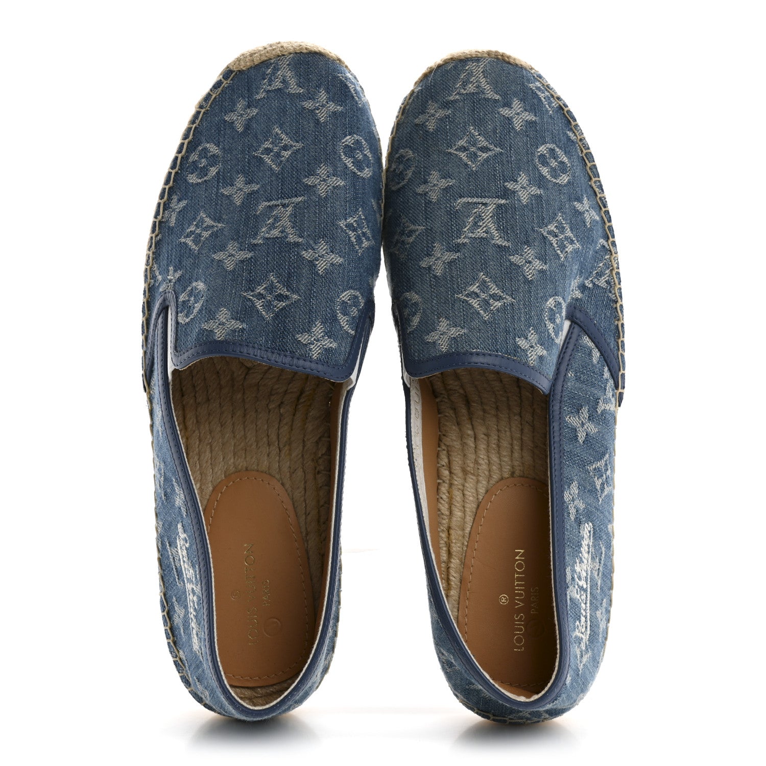 Louis Vuitton Monogram Denim Mens Bidart Espadrilles 9.5 Blue 2 of 11