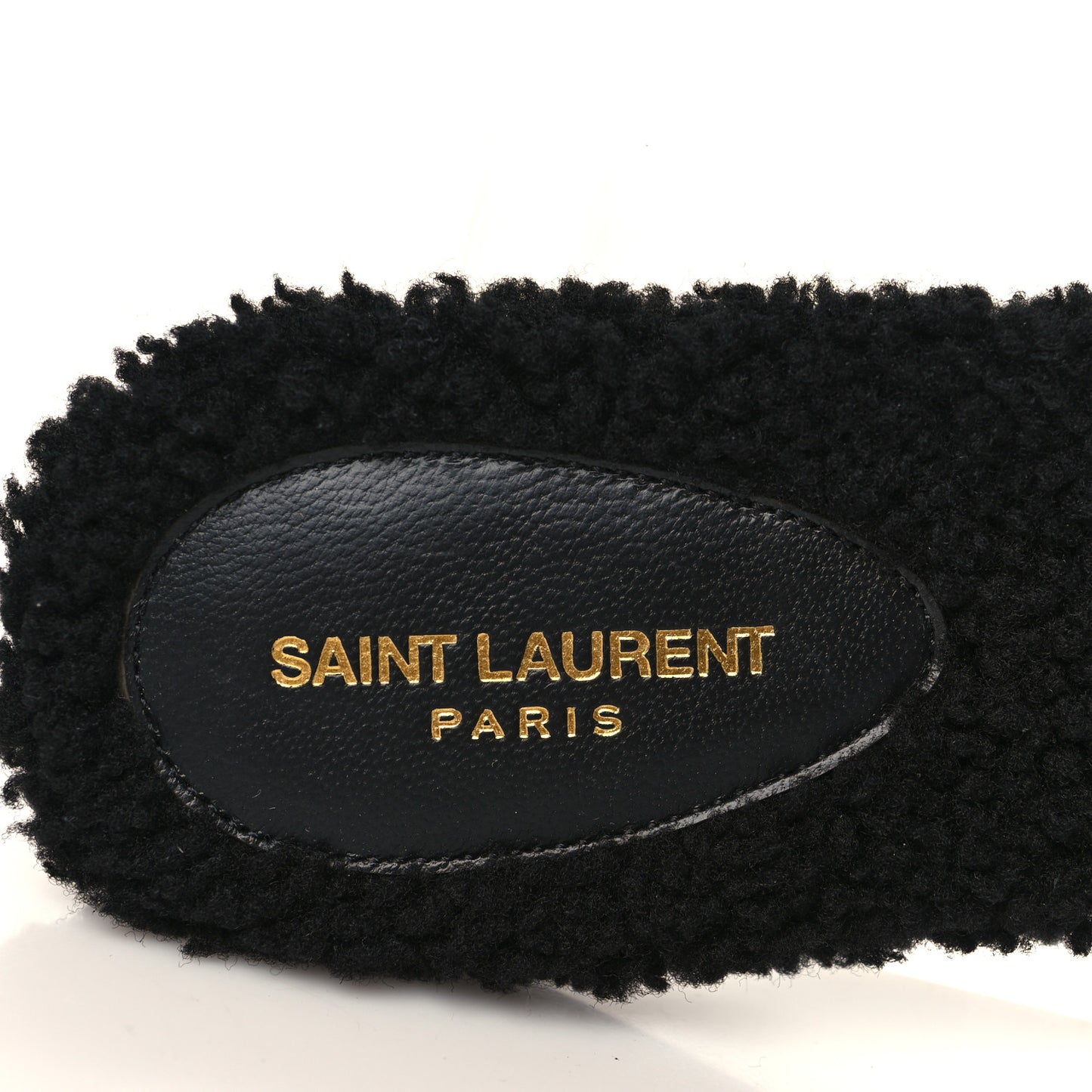 Shearling Tribute Flat Mules 39 black