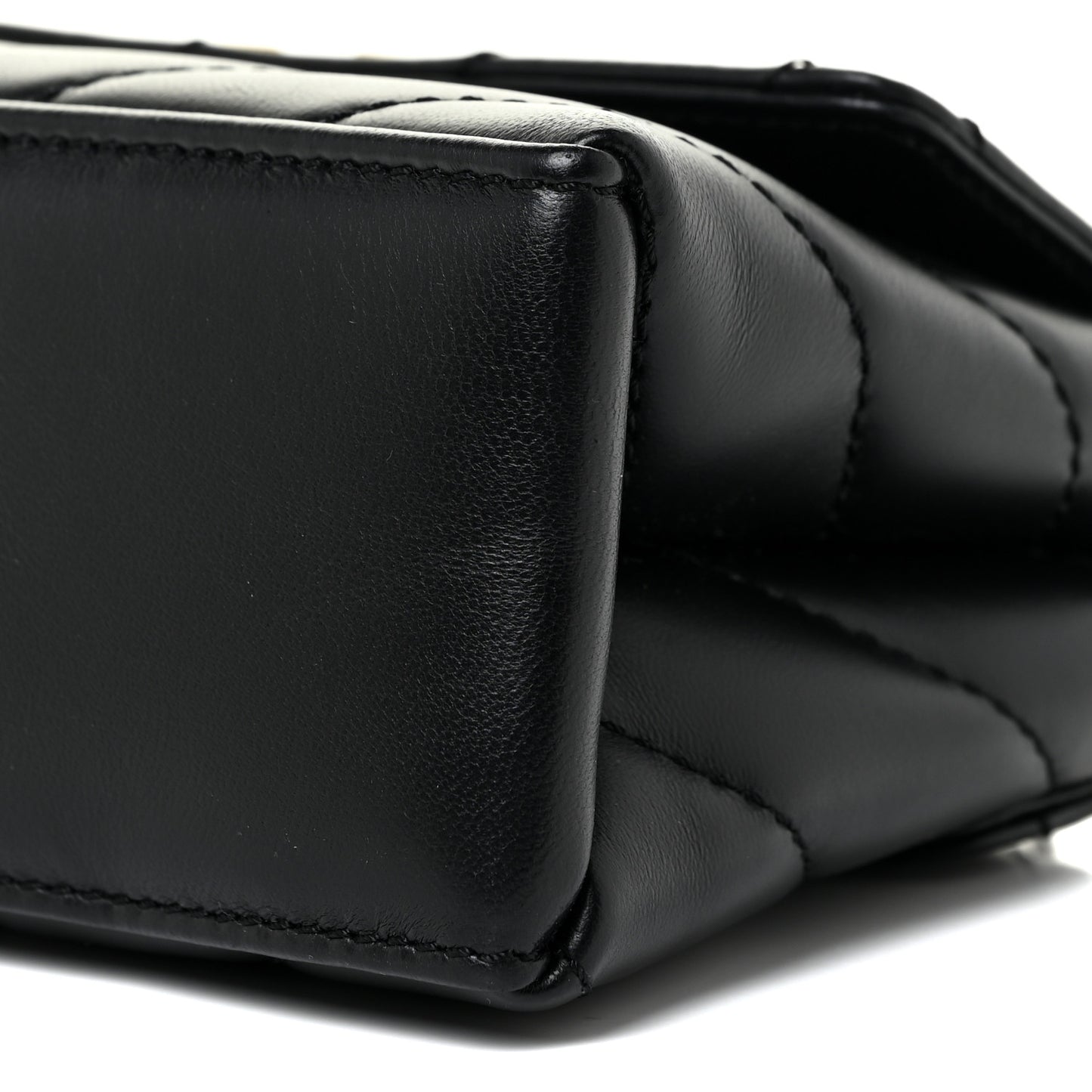 Calfskin Diagonal Quilted Jackhammer 17 Shoulder Bag Black