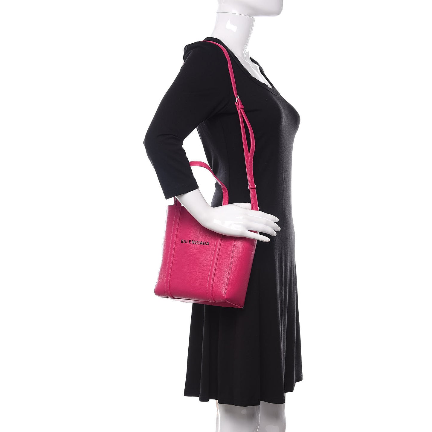 Calfskin XXS Everyday Tote Rose Magenta Black