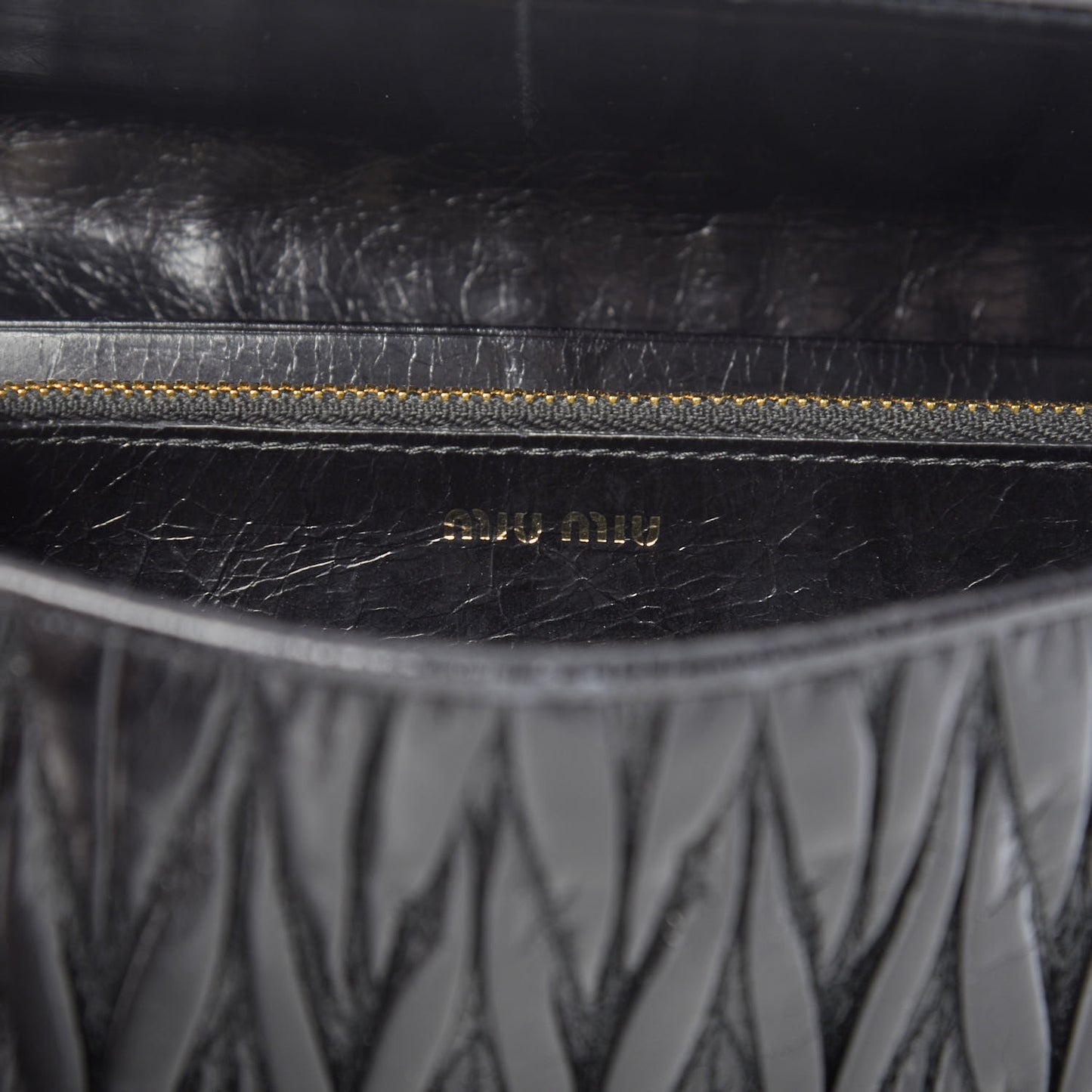 Nappa Matelasse Flap Wallet Black