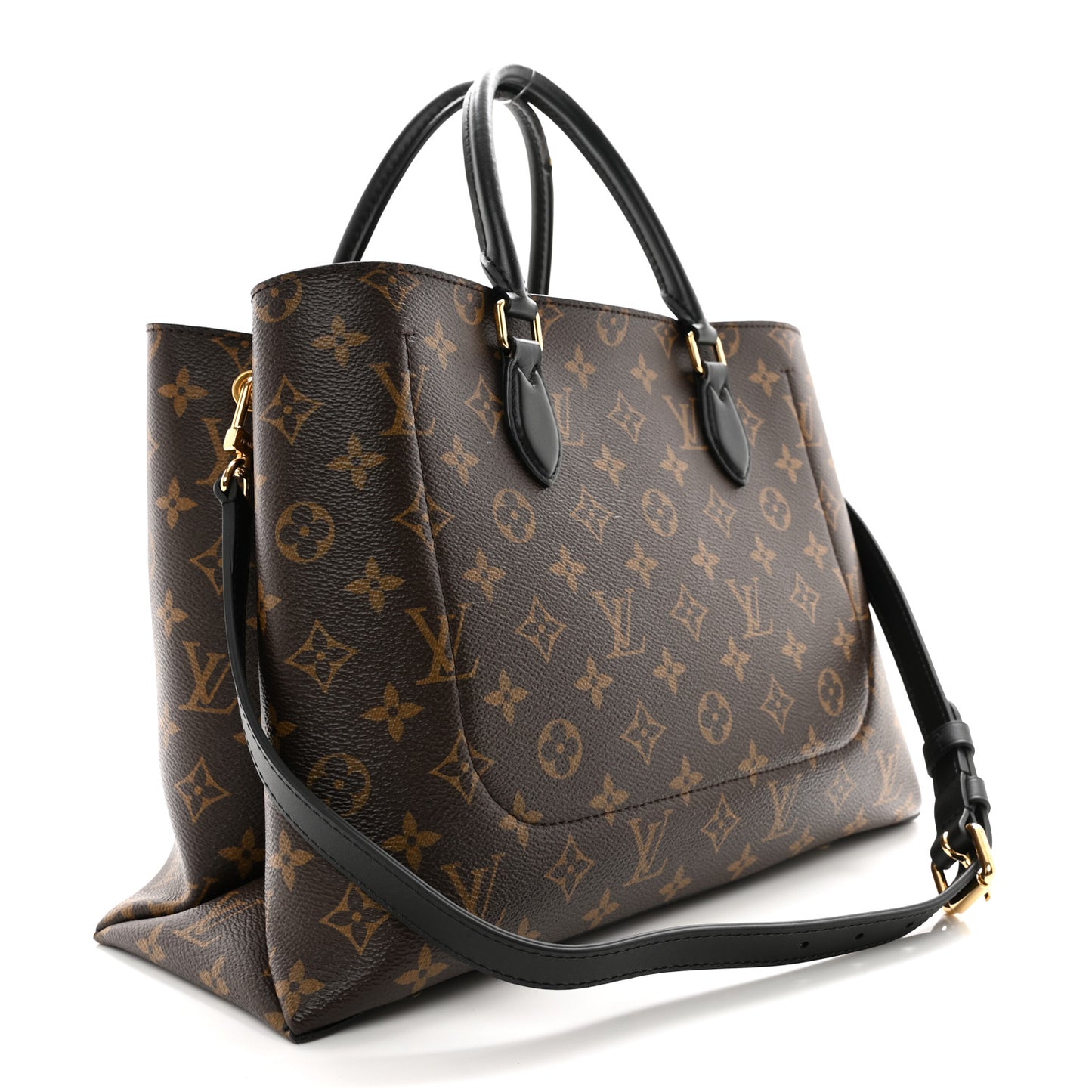 Monogram Flower Tote Black