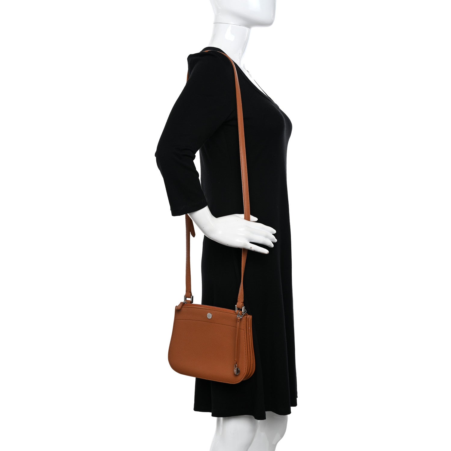Loro Piana Grained Calfskin Milky Way Odessa Shoulder Bag Brown 2 of 13