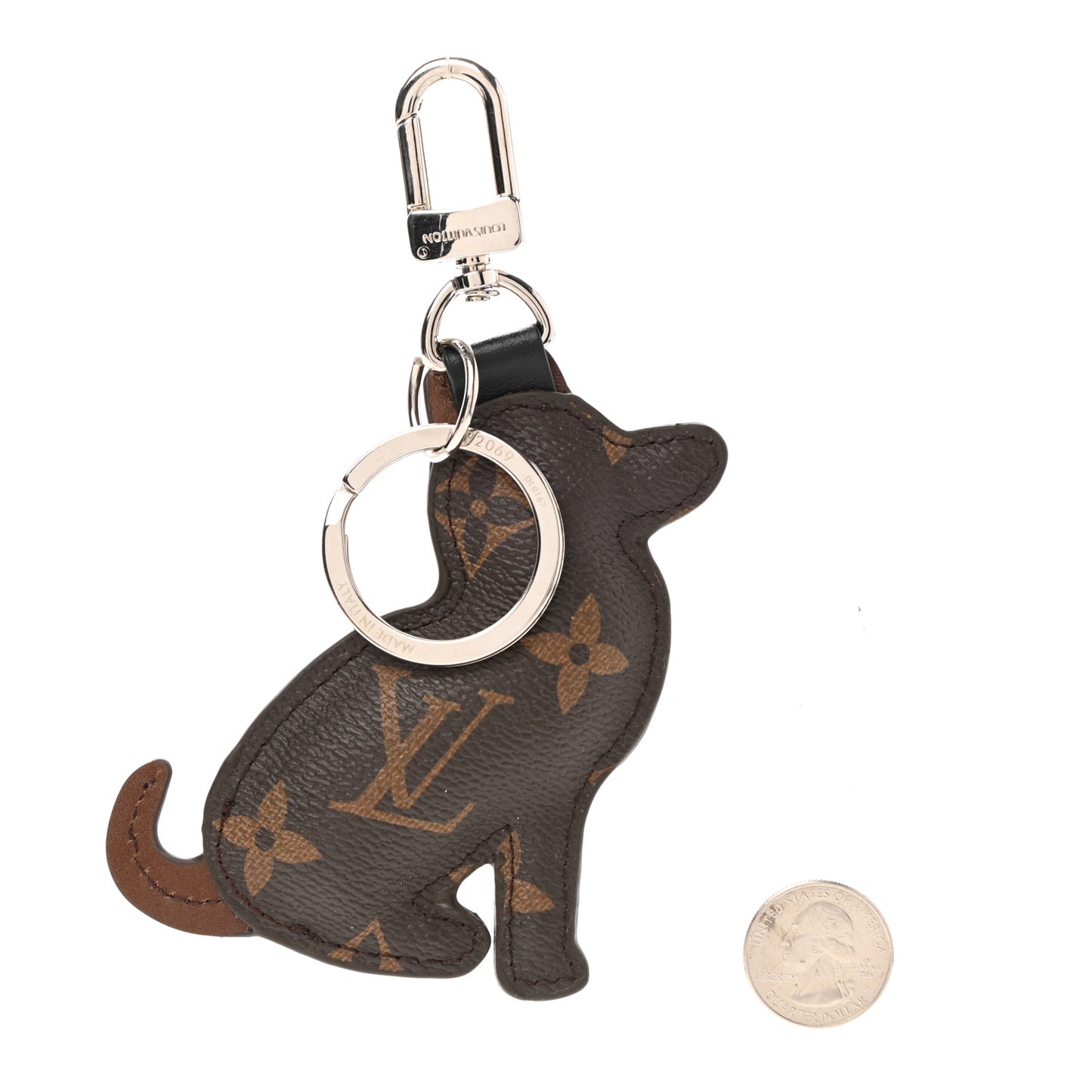 Monogram Dog Bag Charm Key Holder