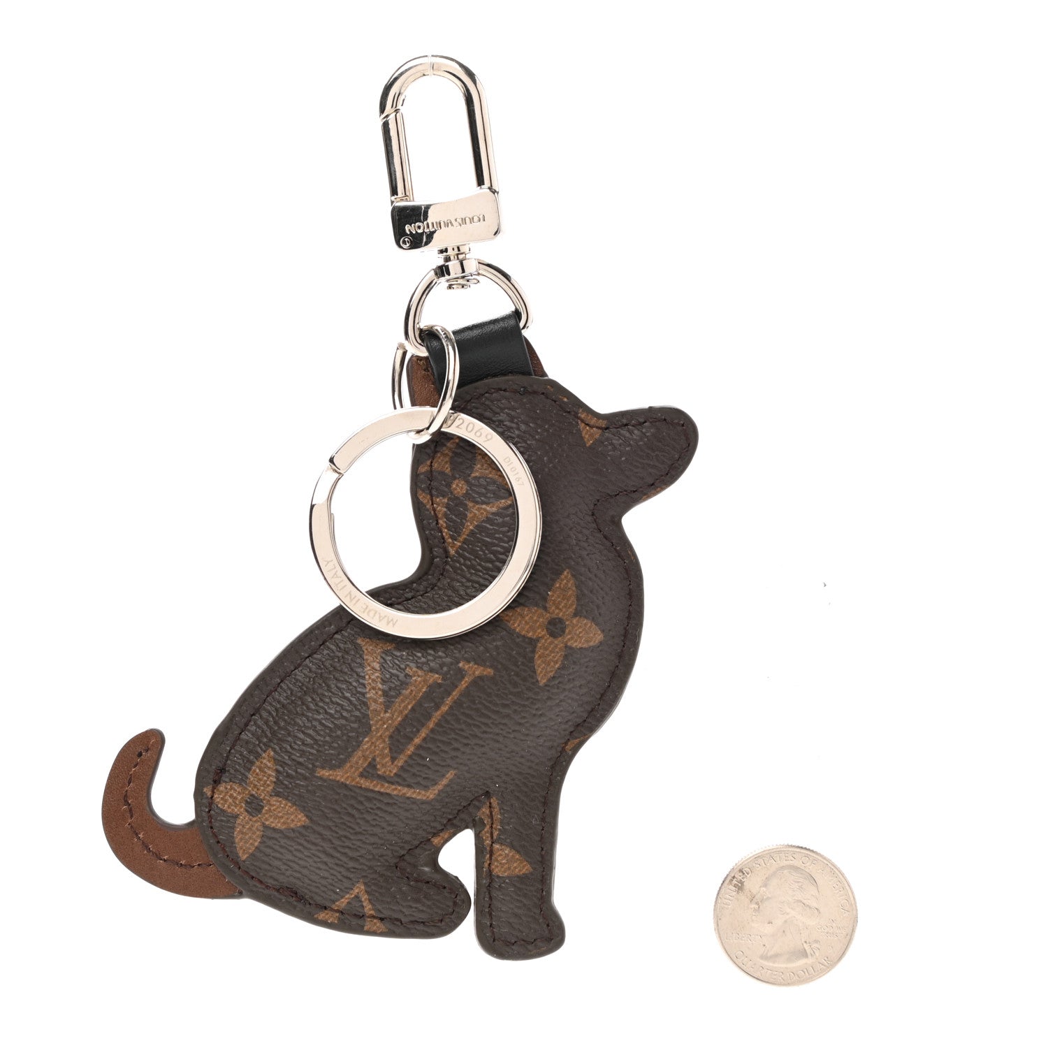Louis Vuitton Monogram Dog Bag Charm Key Holder 2 of 5