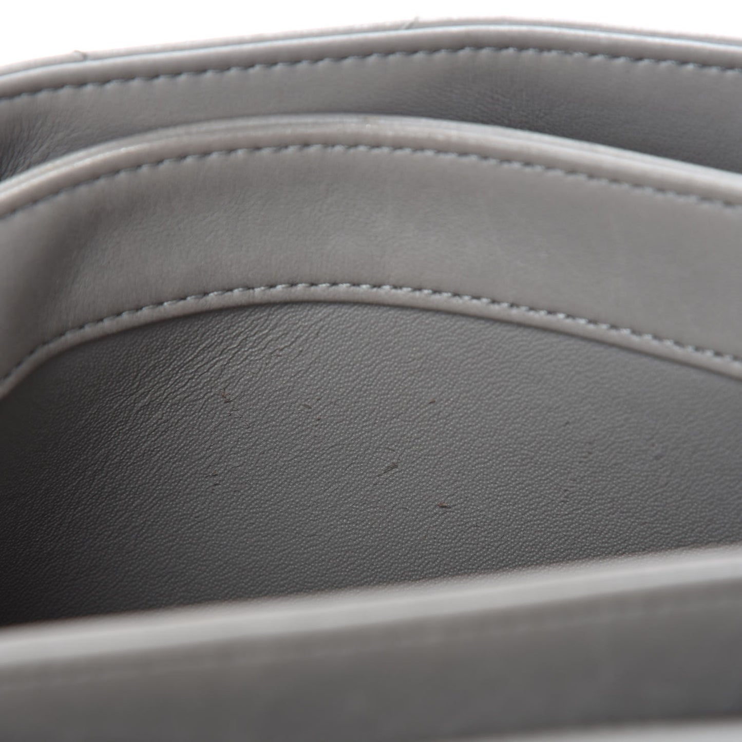 Lambskin Quilted Small Trendy CC Flap Dual Handle Bag Grey