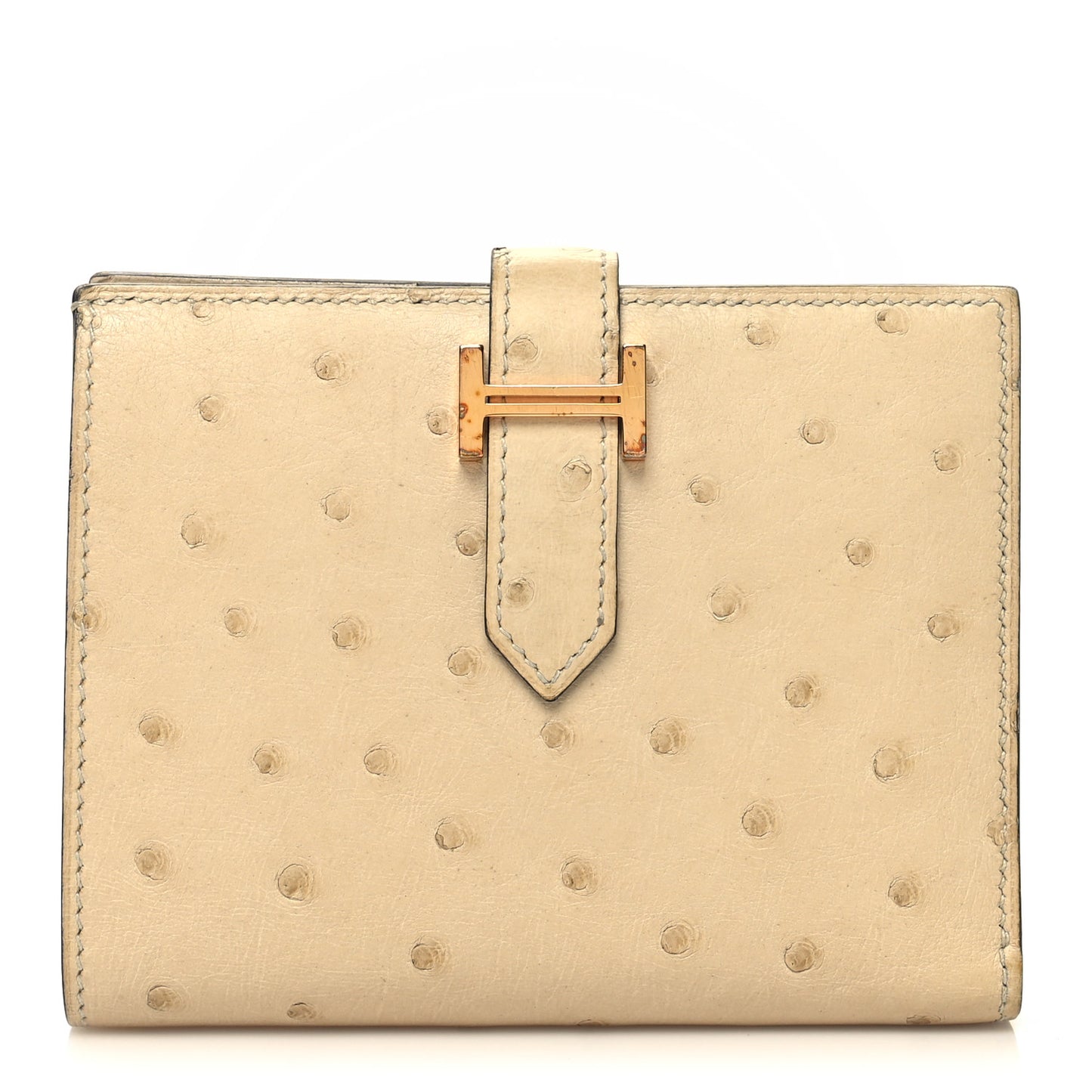 Ostrich Bearn Compact Wallet Trench