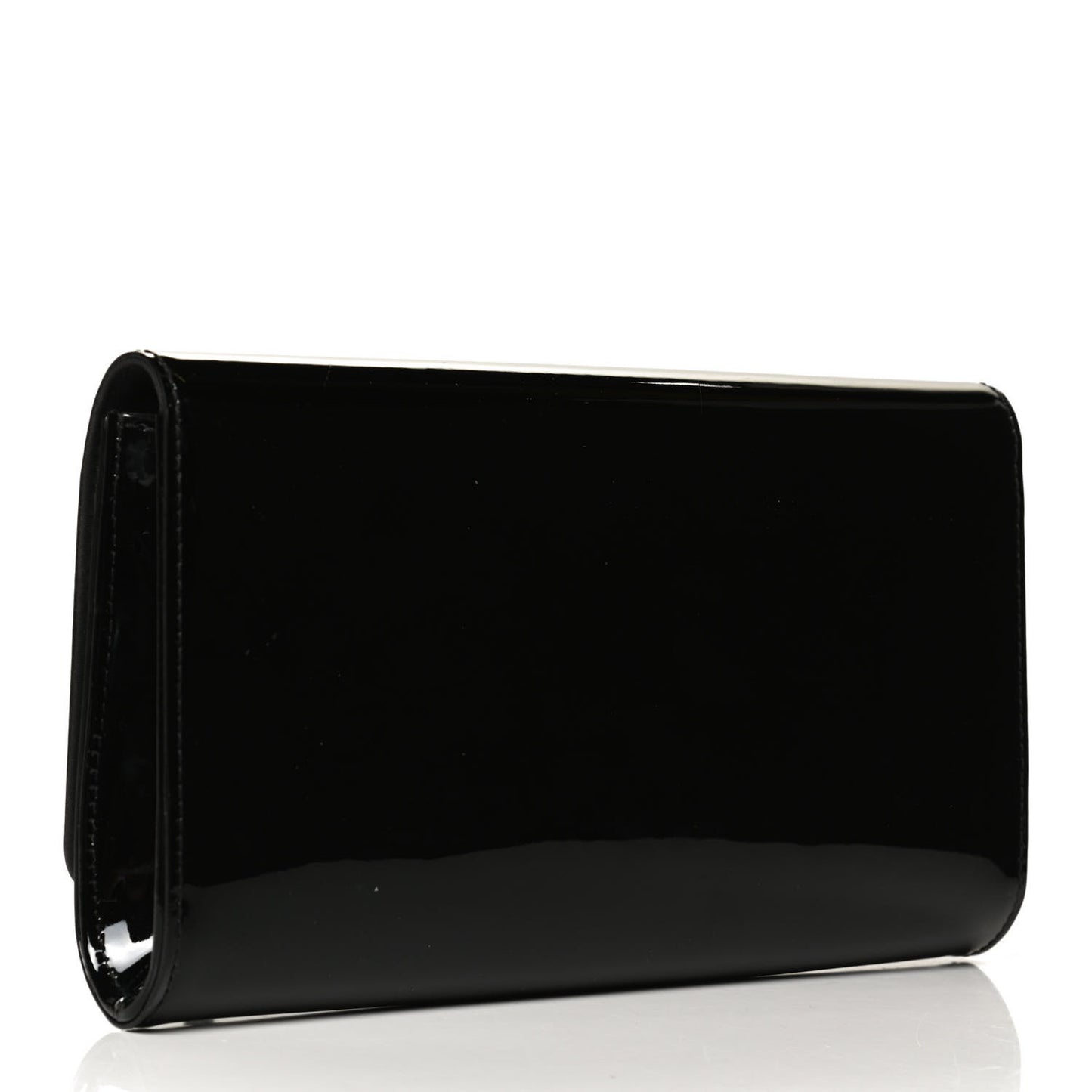 Patent Louise Clutch Black