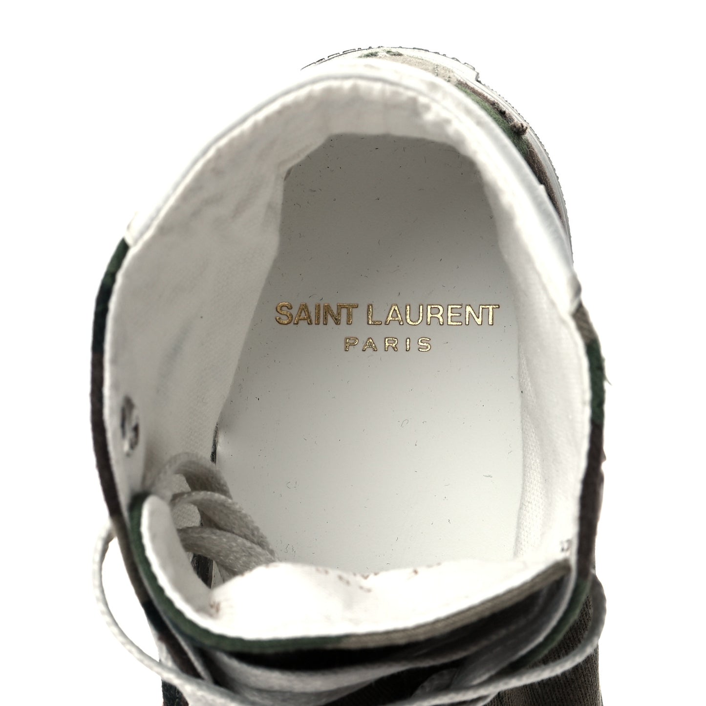 Distressed Canvas Camouflage Print Bedford Hightop Sneakers 36