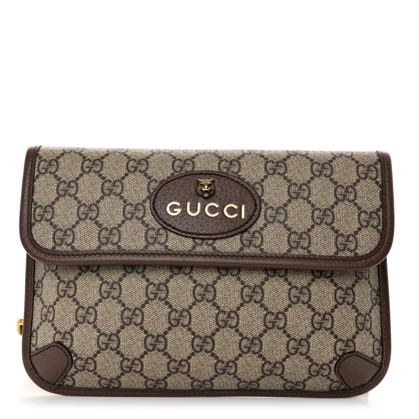 GG Supreme Monogram Neo Vintage Web Belt Bag Brown