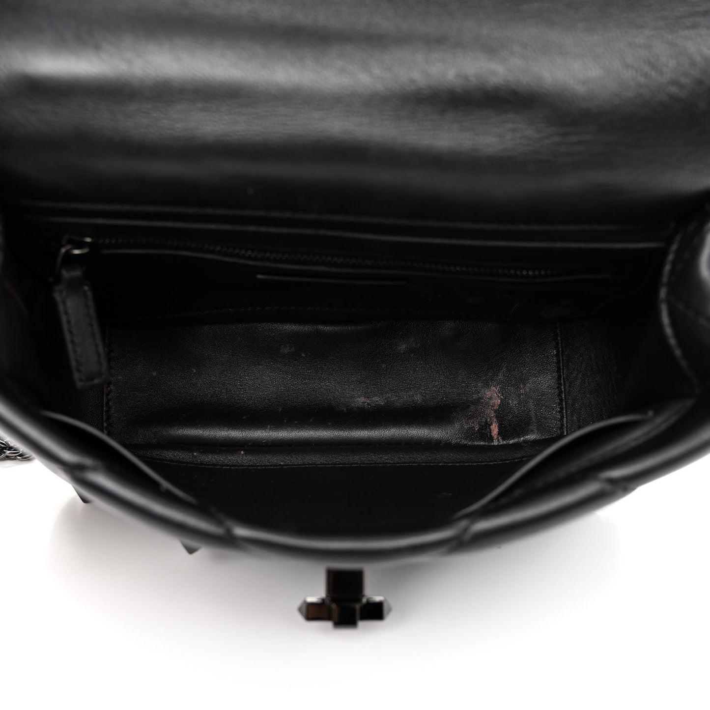 Nappa Monochrome Medium Roman Stud Shoulder Bag Black