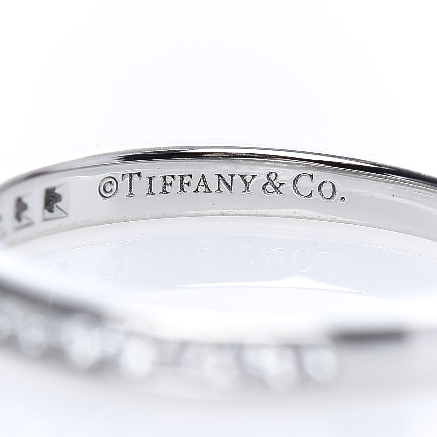Platinum Diamond .17ctw Half Circle Wedding Band Ring 45 3.25