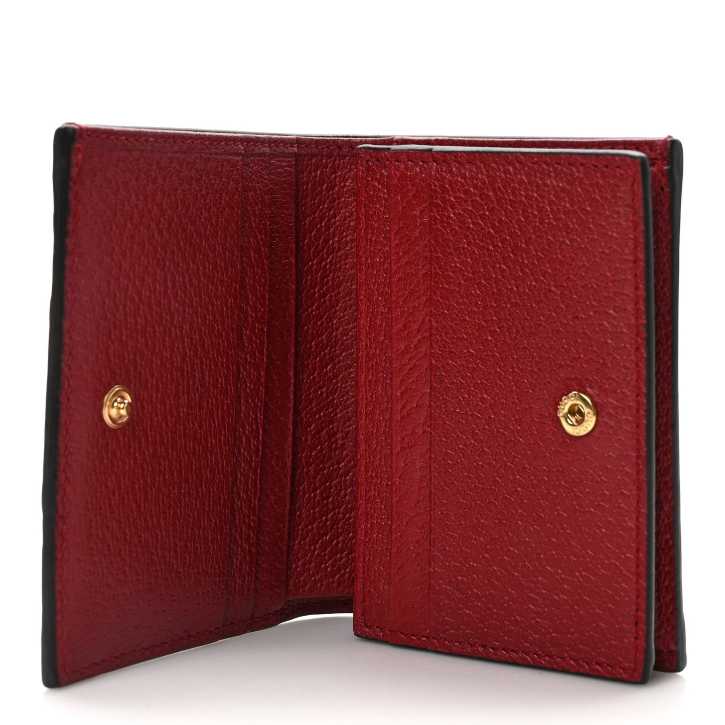 GG Supreme Monogram Flora Web Ophidia Card Case Red