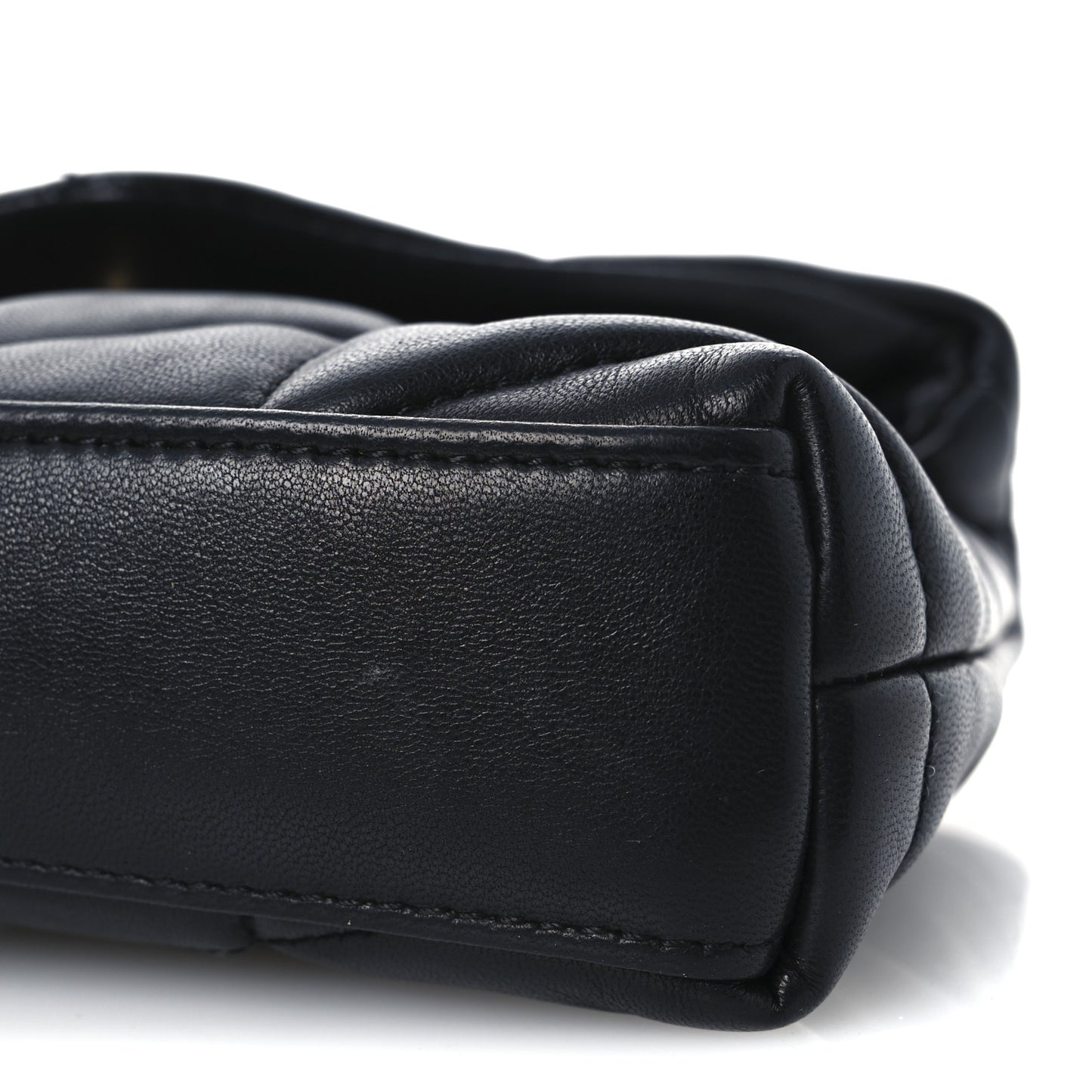 Lambskin Monogram Loulou Puffer Pouch Clutch Black