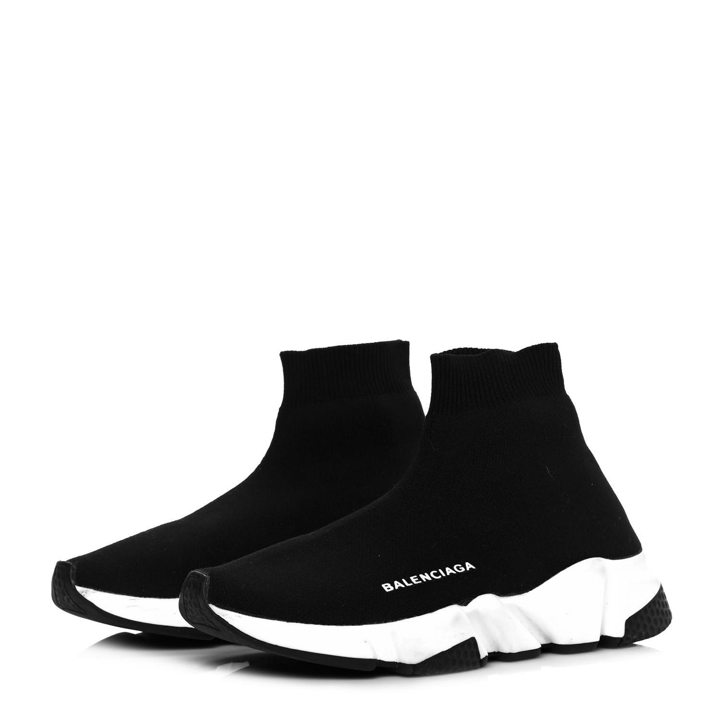 Neoprene Knit Womens Speed Sneakers 37 Black White