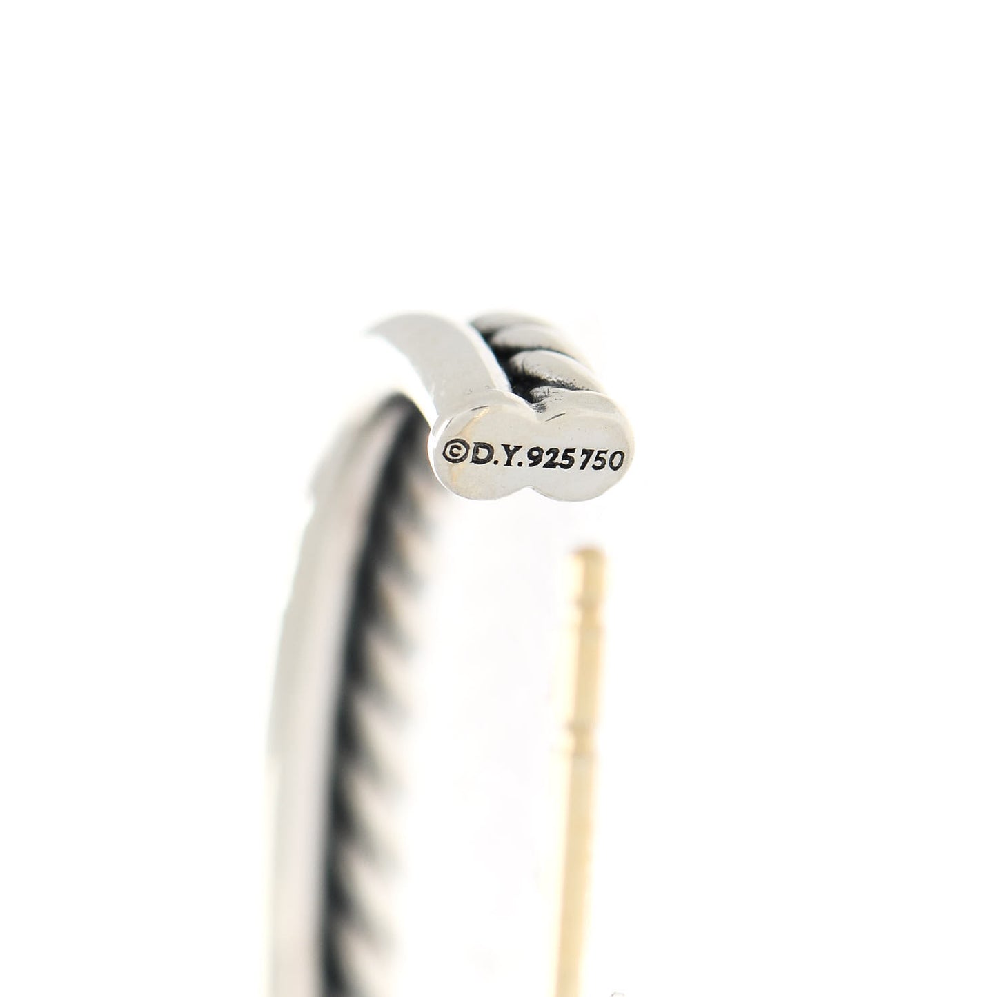 Sterling Silver 18K Yellow Gold Petite X Hoop Earrings