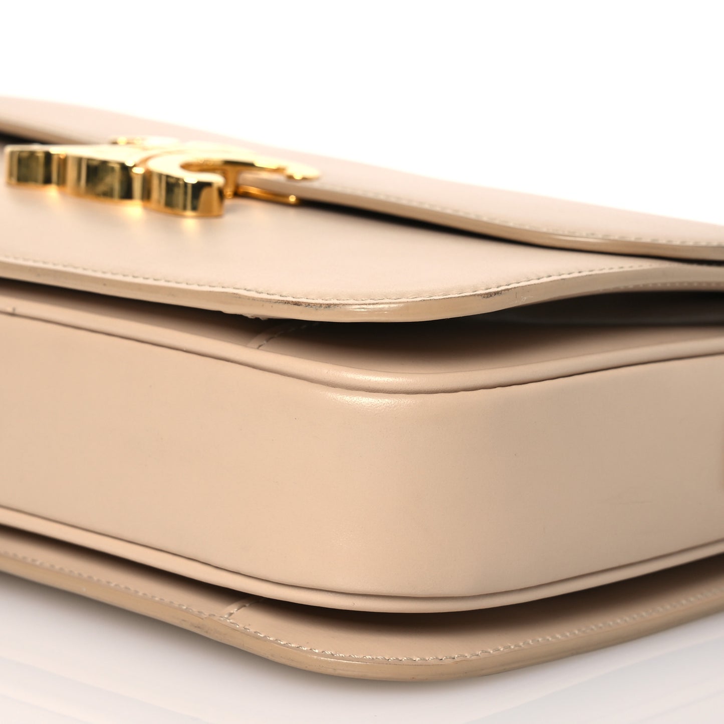 Shiny Calfskin Medium Triomphe Nude