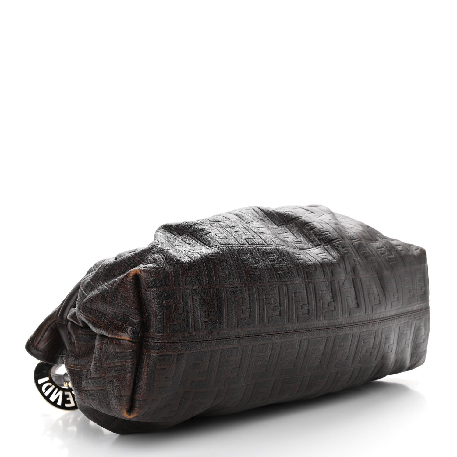 Fendi Calfskin FF Embossed Chef Shopper Tote Chocolate 4 of 15
