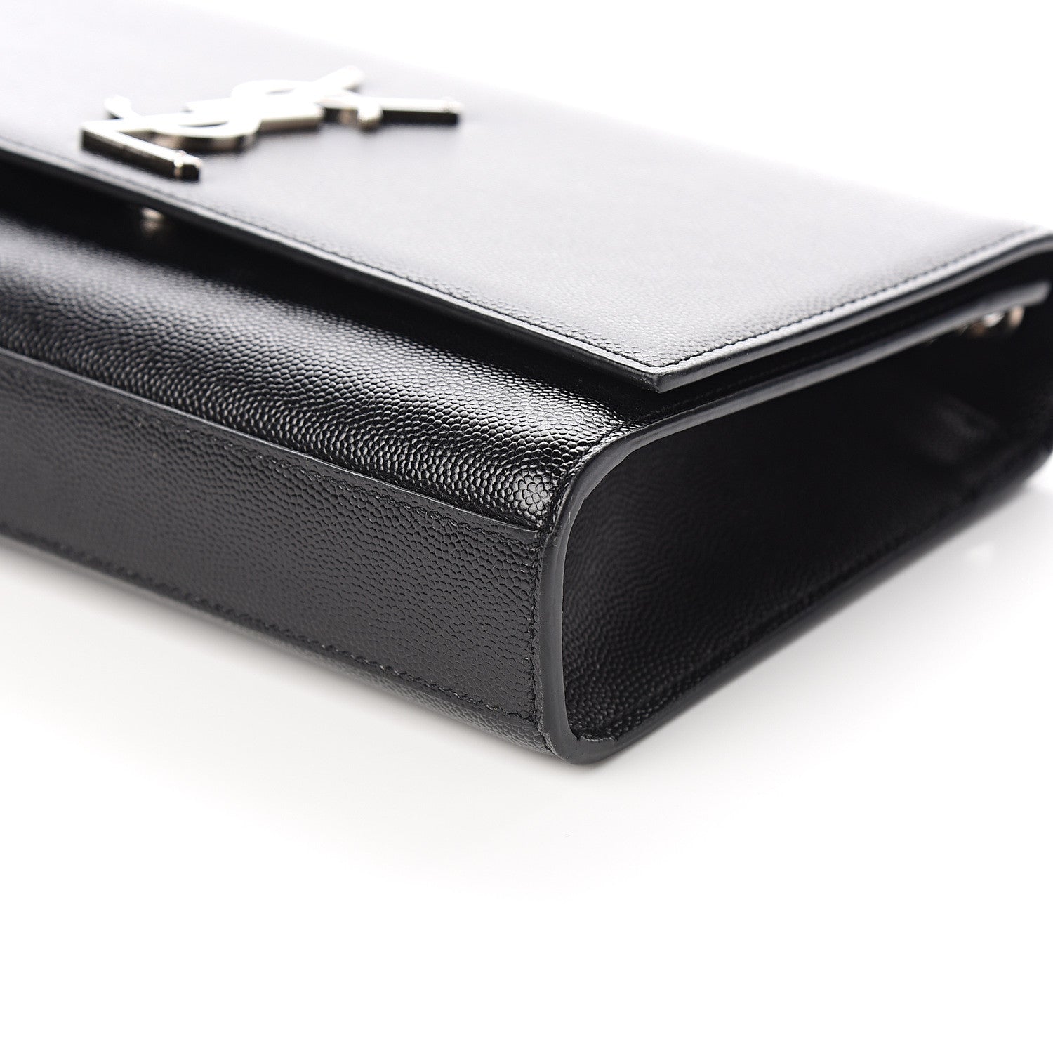 Saint Laurent Grain De Poudre Medium Classic Monogram Kate Satchel Black 7 of 8
