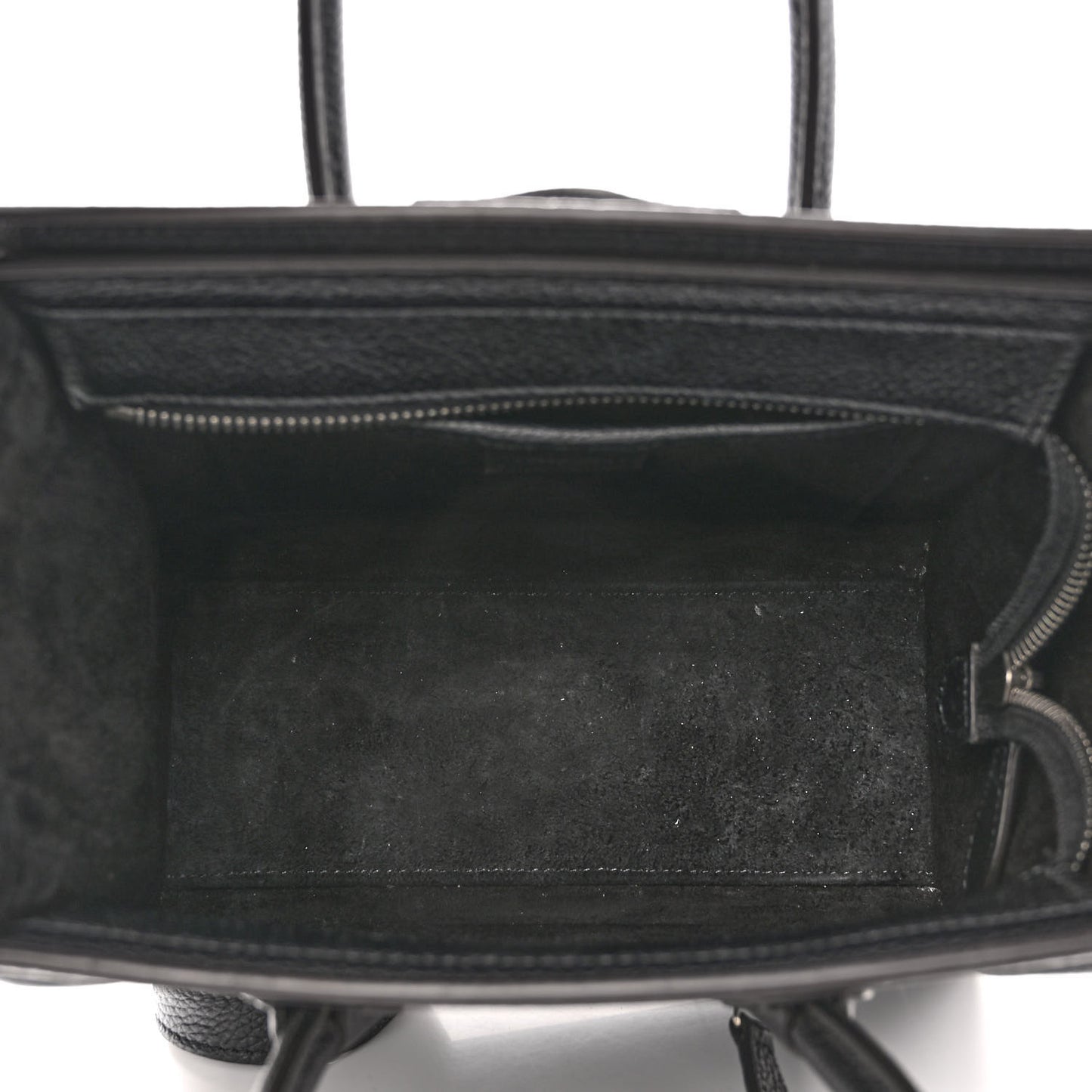 Drummed Calfskin Nano Luggage Black