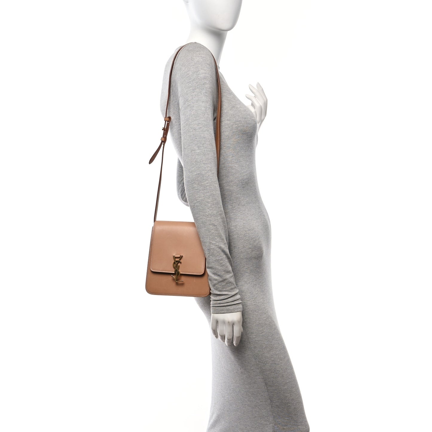Smooth Calfskin North South Kaia Satchel Vintage Brown