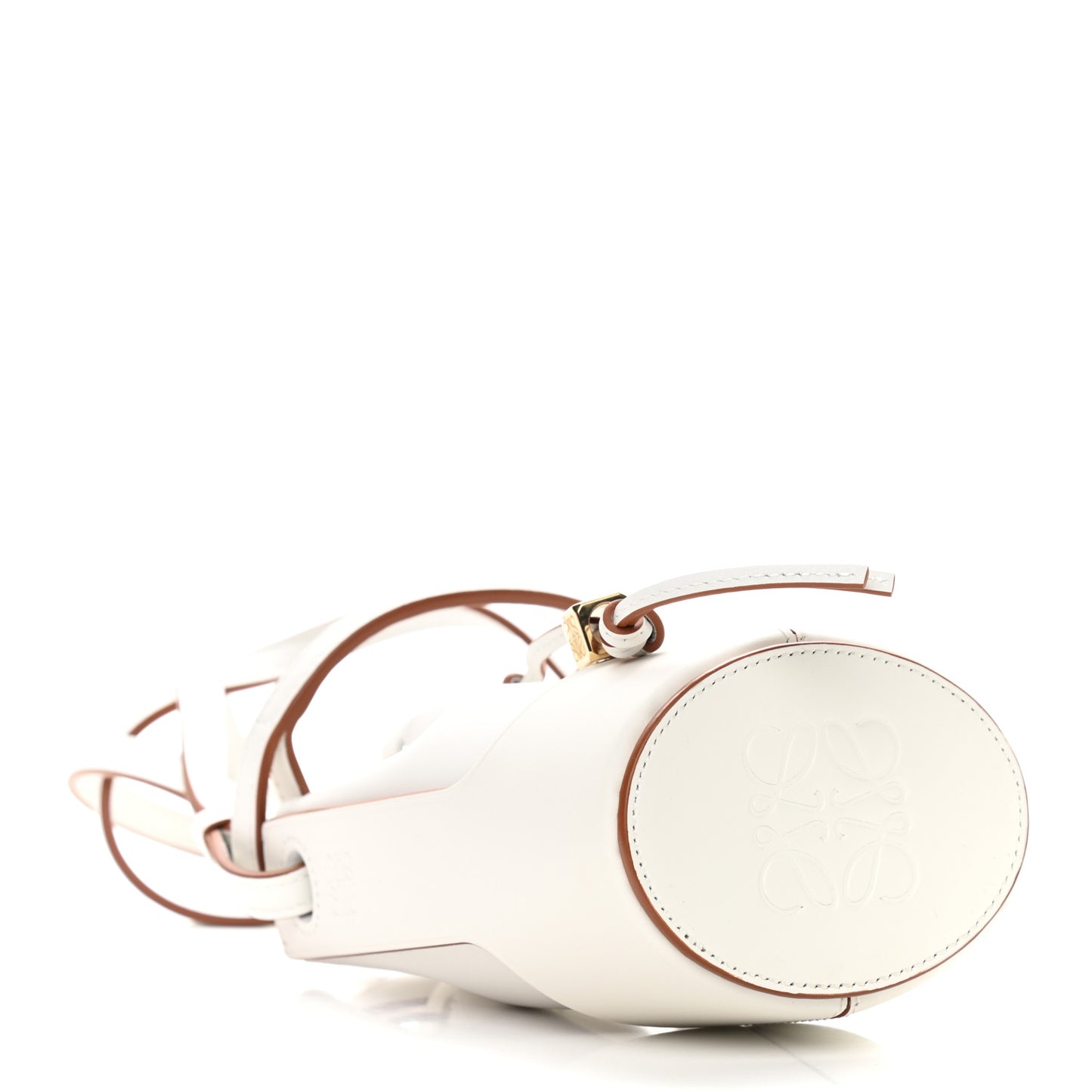 Calfskin Nano Balloon Bucket Bag Soft White