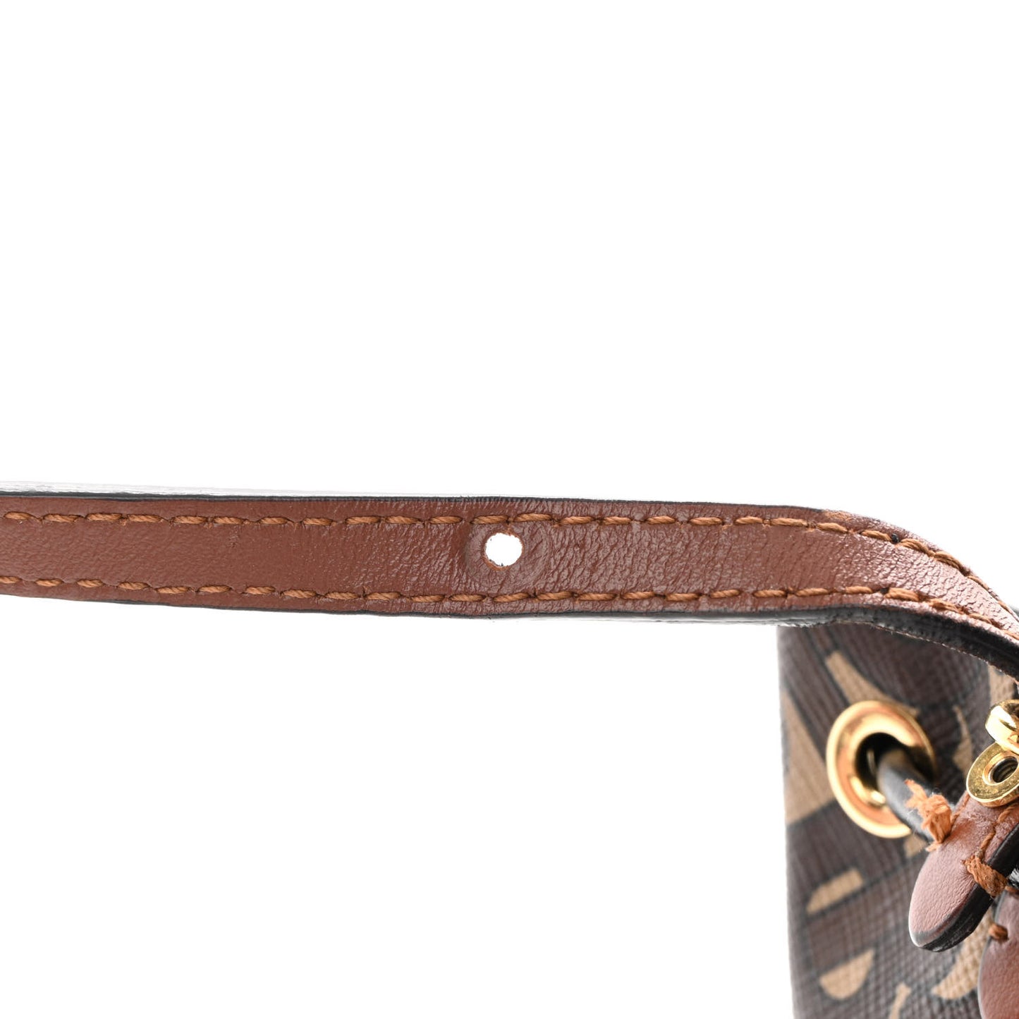 E-canvas Monogram TB Bucket Bag Bridle Brown