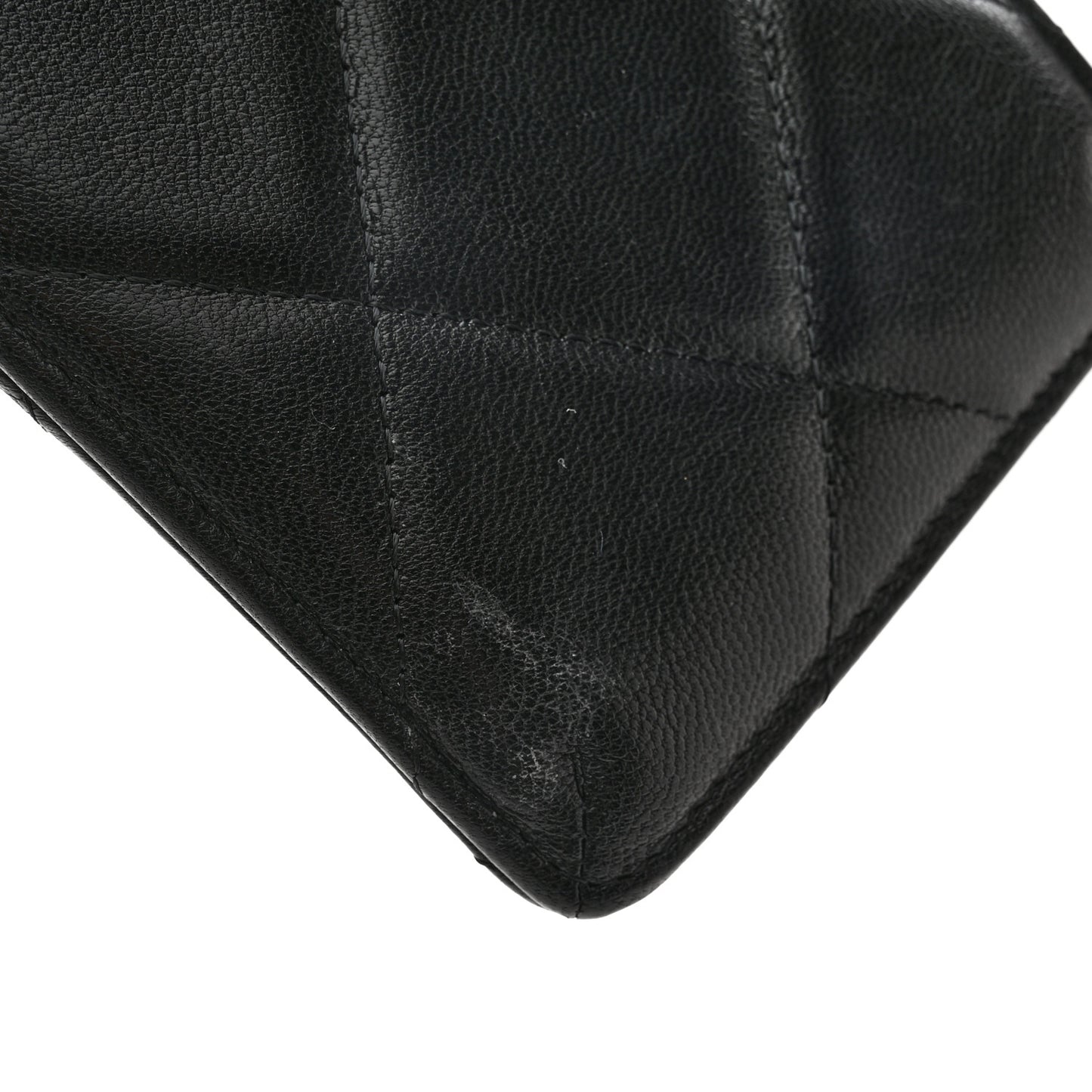 Lambskin Quilted Chanel 19 Phone and Card Holder Black
