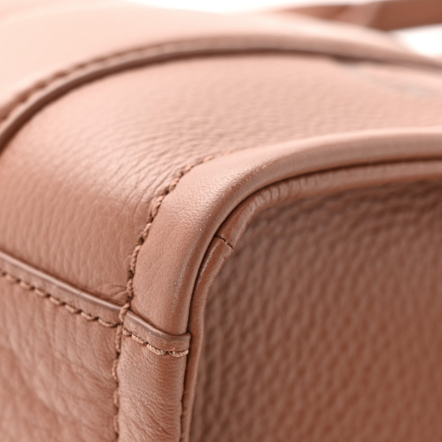 Grained Calfskin Mini The Tote Bag Argan Oil