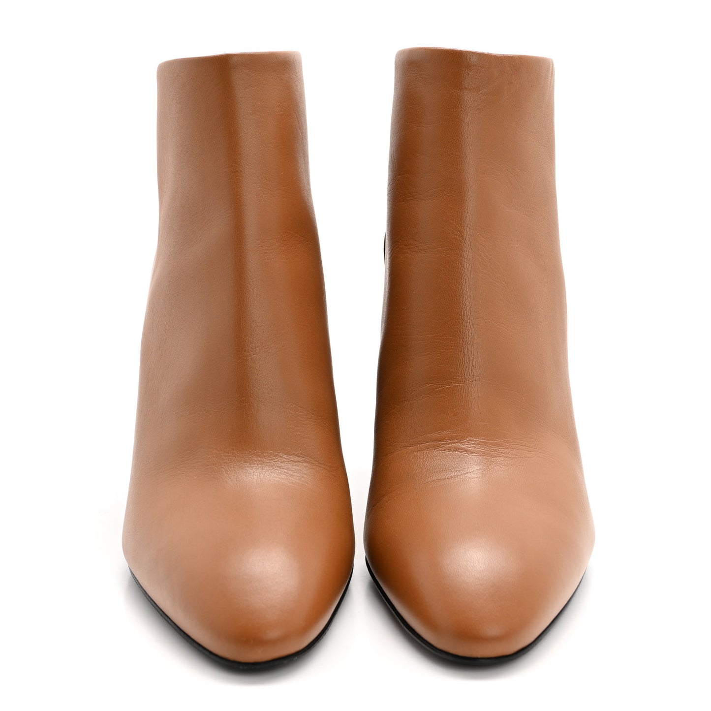 Calfskin Tuscan Two Tone Ankle Boots 38 Naturel Black