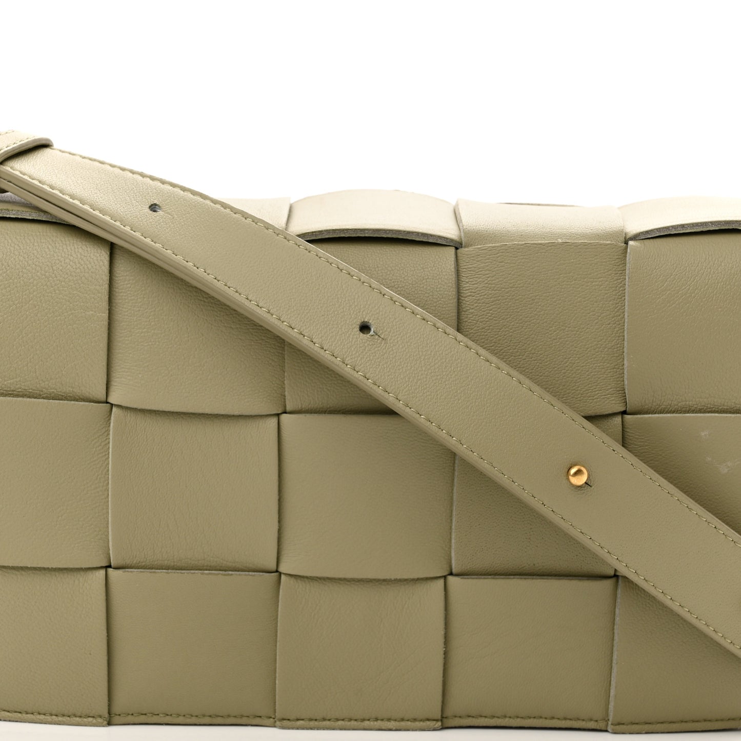 Lambskin Maxi Intrecciato Cassette Crossbody Bag Travertine