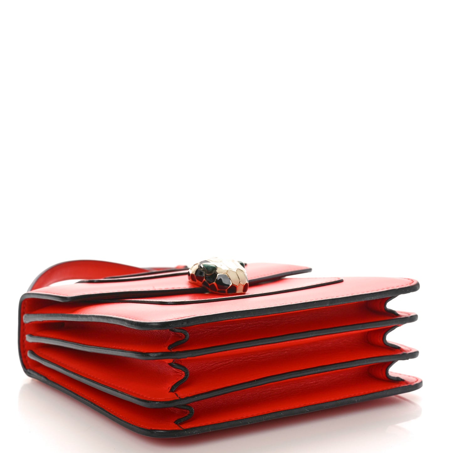Calfskin Serpenti Forever Top Handle Red