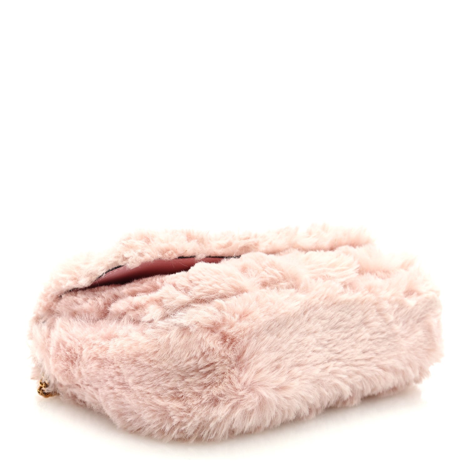Versace Faux Fur Quilted Virtus Shoulder Bag English Rose 3 of 7