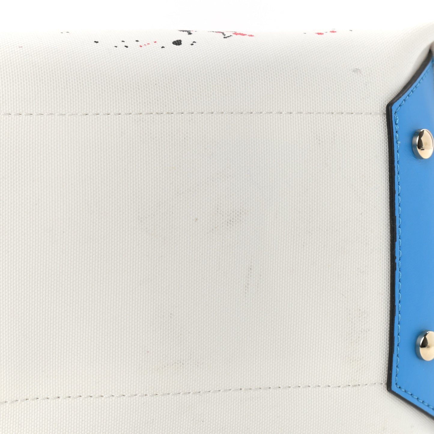 Canvas Frangibus Tote White Multicolor