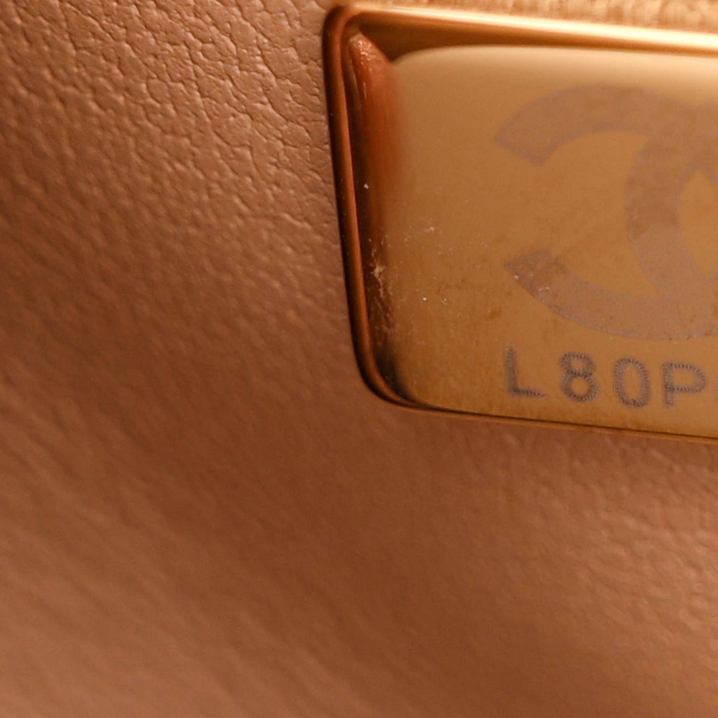 Lambskin Quilted Small Double Flap Beige