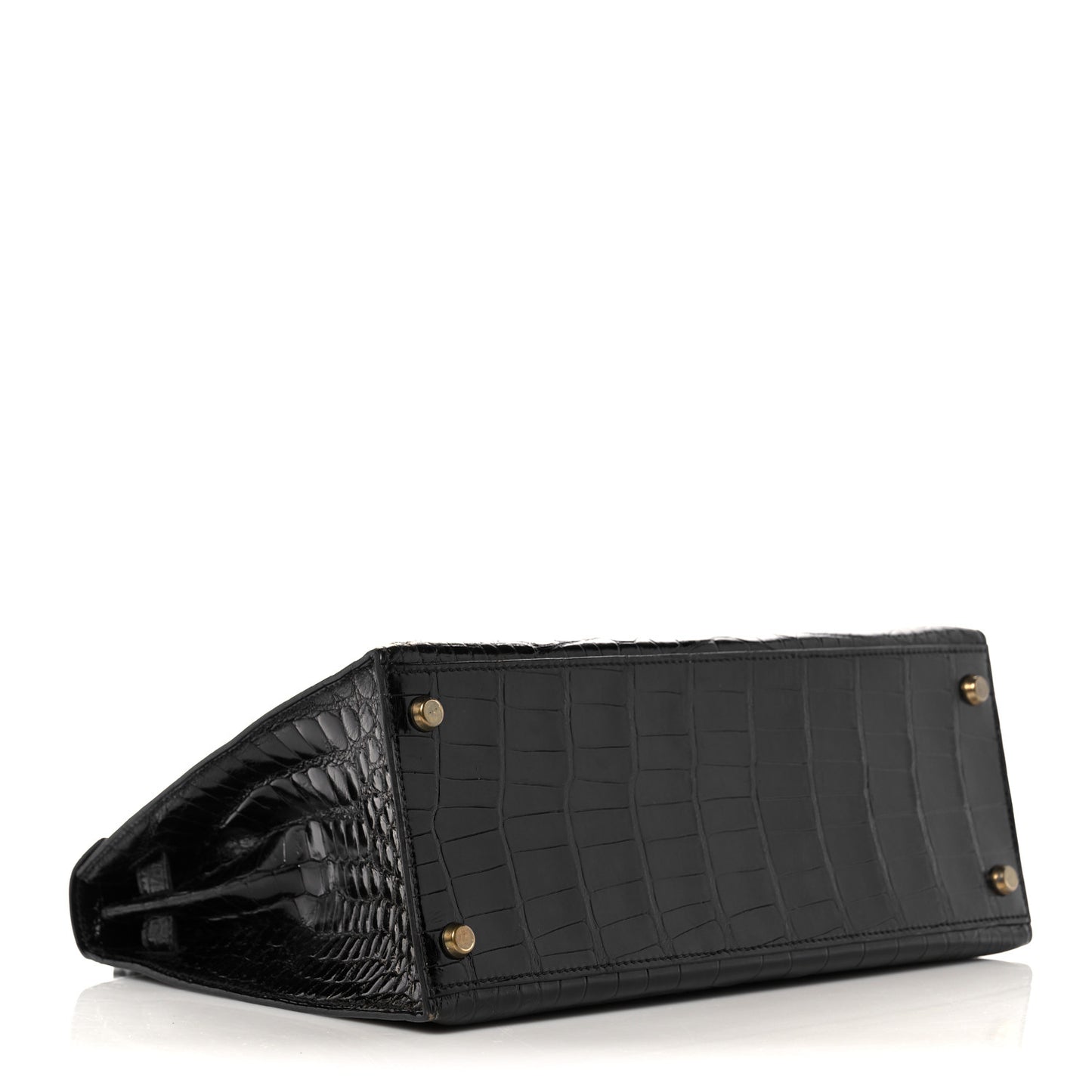 Shiny Alligator Kelly Sellier 28 Black