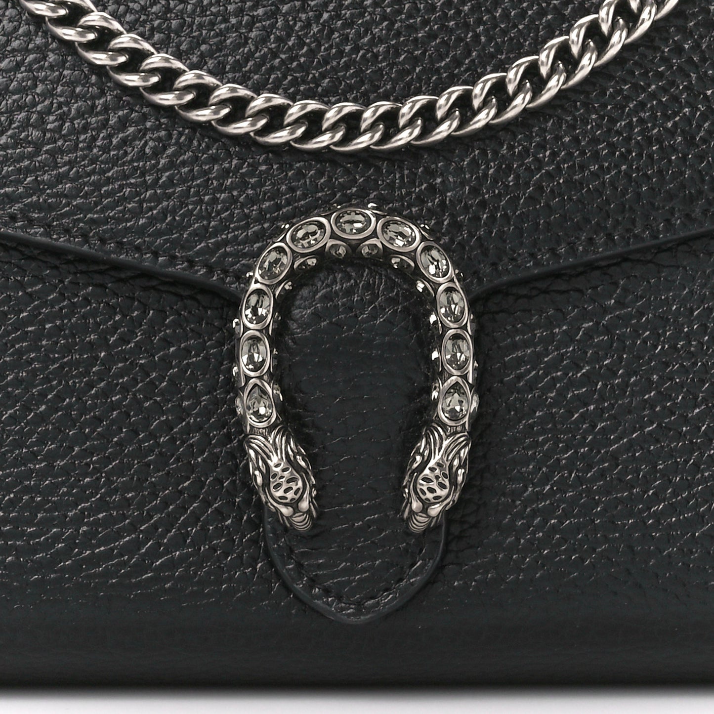 Calfskin Mini Dionysus Chain Wallet Black