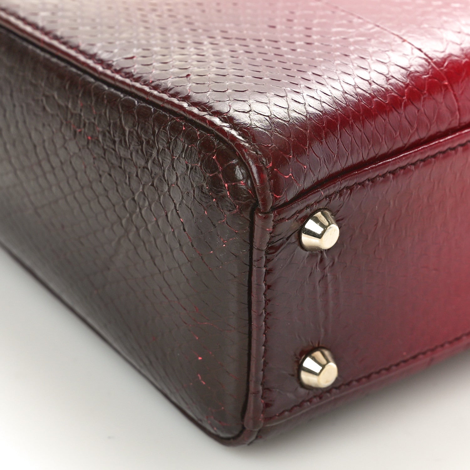 Christian Dior Snakeskin Gradient Mini Lady Dior Red 8 of 10
