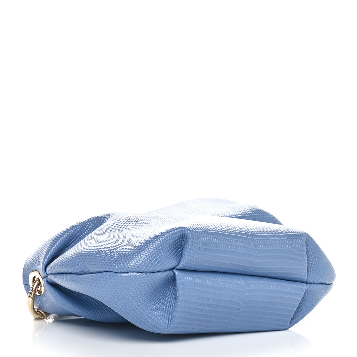 Calfskin Lizard Embossed Bonny Shoulder Bag Blue