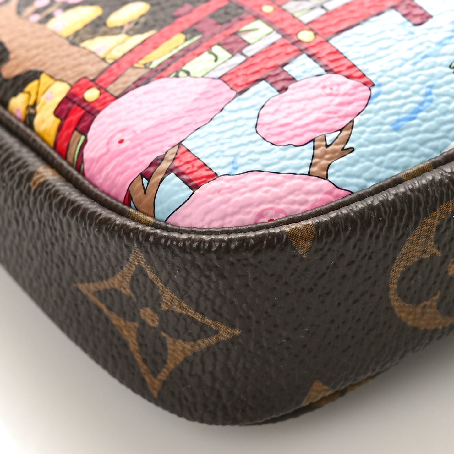 Monogram 2021 Christmas Animation Japanese Garden Mini Pochette Accessories Wisteria Pink