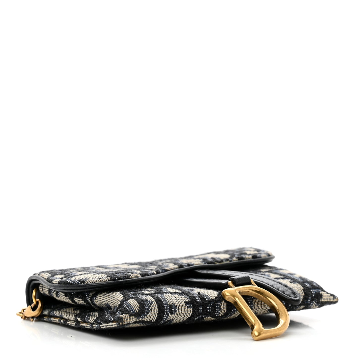 Oblique Nano Saddle Chain Pouch Blue