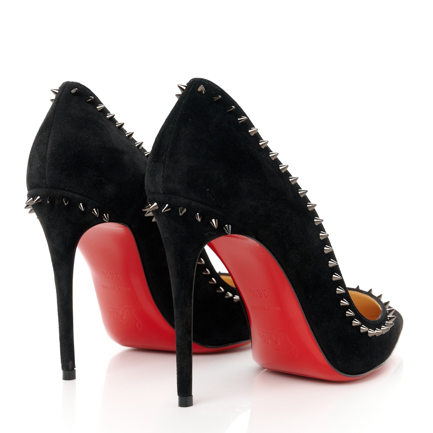 Suede Studded Anjalina 100 Pumps 36.5 Black