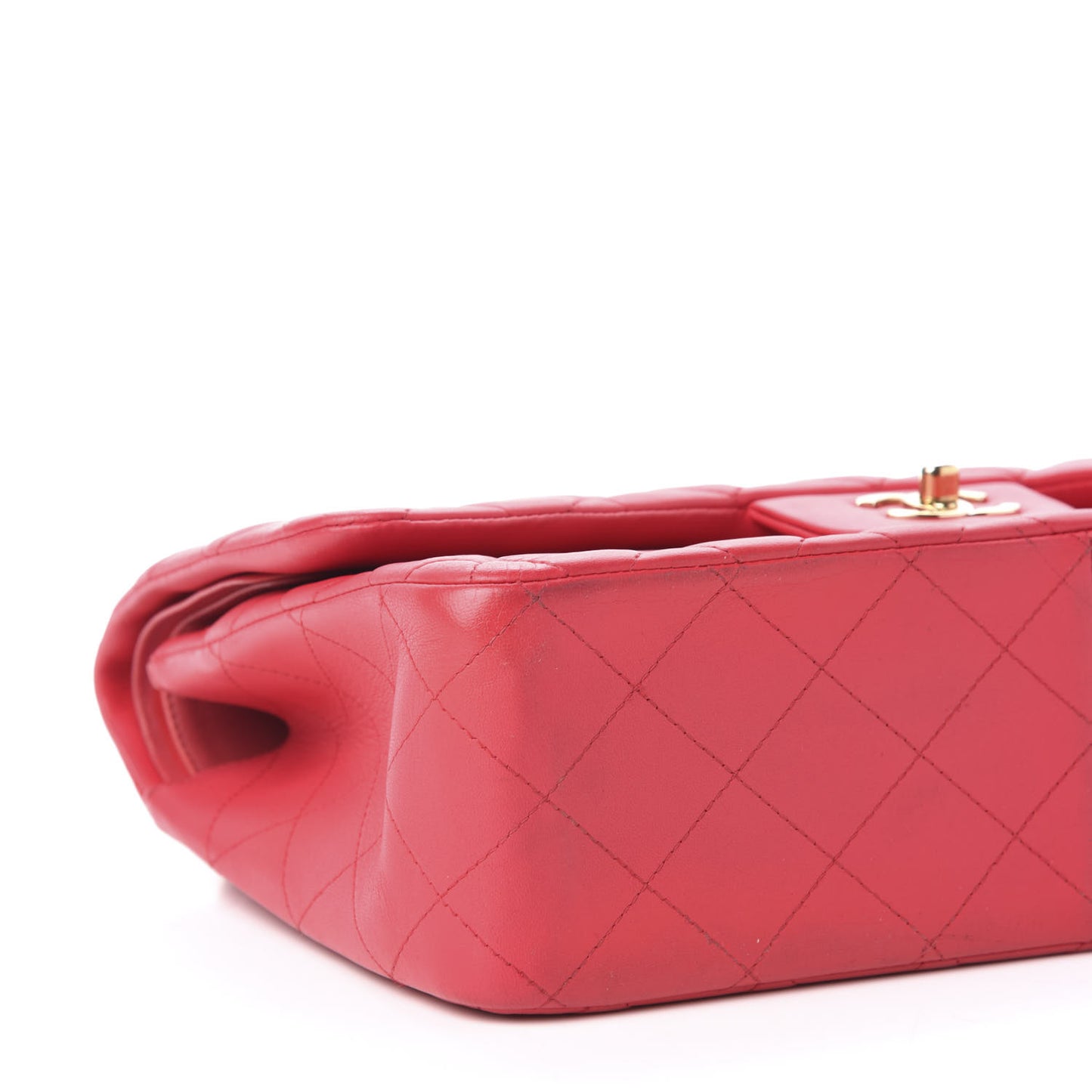 Lambskin Quilted Jumbo Double Flap Pink