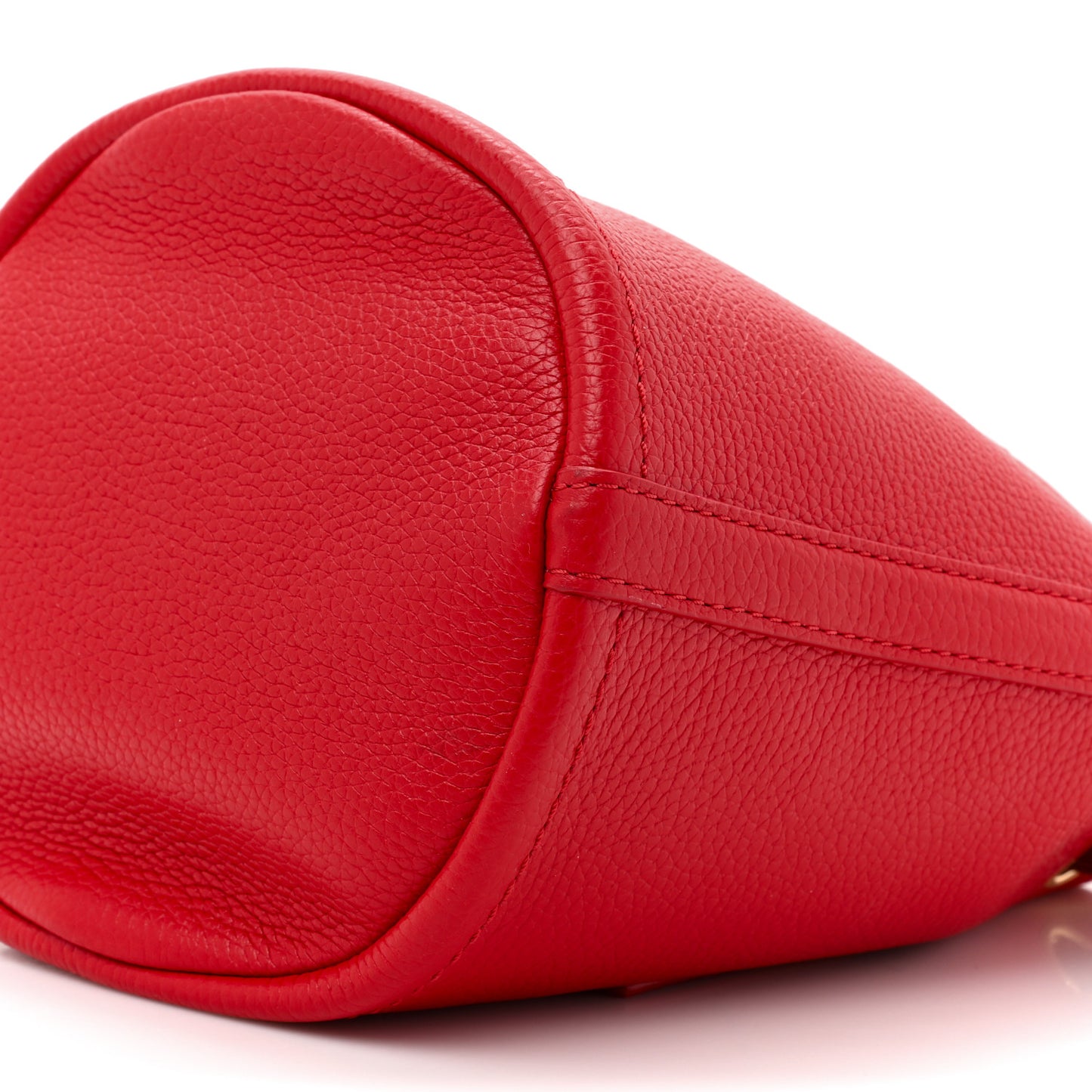 Grained Calfskin The Bucket Bag True Red